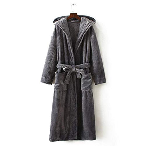 Preisvergleich Produktbild ABGJJYP Winter Bademäntel Mit Kapuze Paare Bademäntel Nachtwäsche Hauskleidung Flanell Warme Bademäntel Bademantel Unisex Roben