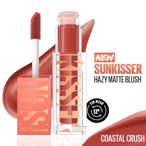 Image of Maybelline New York Sunkisser Hazy Matte Blush, Coastal Crush | 12H longwear