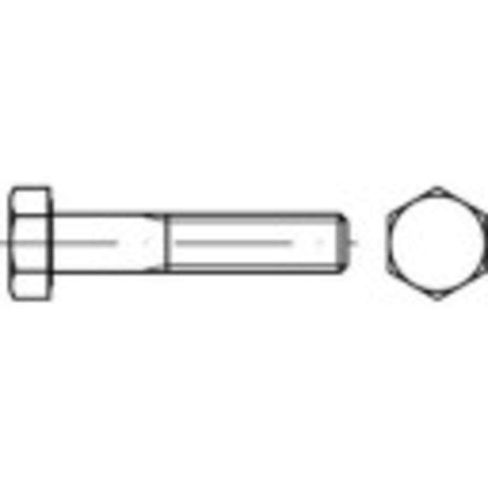 Tornillos de cabeza hexagonal M16 130 mm, hexagonal, DIN 931, acero galvanizado en caliente, 25 unidades, TOOLCRAFT 126281