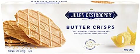 Jules Destrooper Butter Crisps, Caramelized Waffle Cookies, Kosher - 3.5 Oz