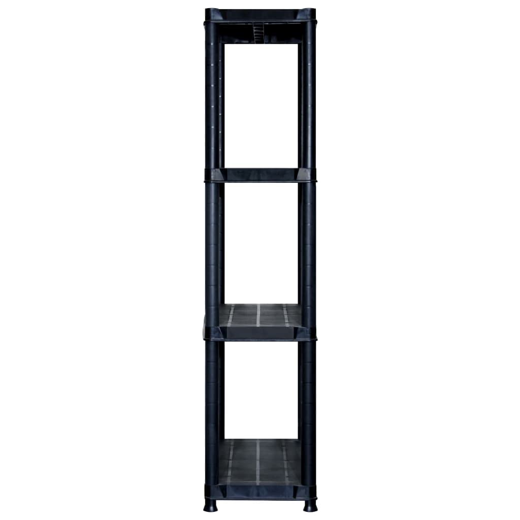 Générique Étagère de Rangement à 4 Niveaux Noir 183x30,5x130 cm Plastique,Entreprise & Industrie,Stockage Industriel,Étagères industrielles,3059855