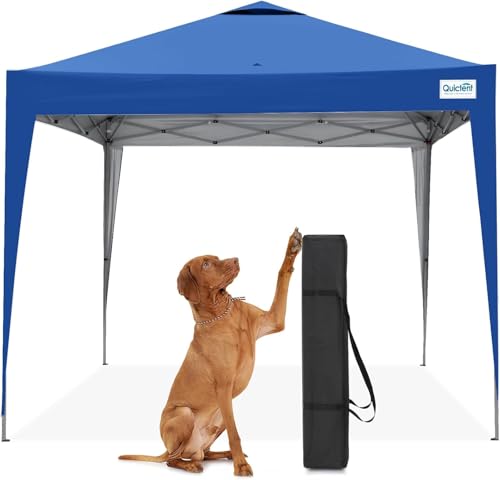 Quictent Cenador plegable resistente al agua, 3 x 3 m, estable, resistente al invierno, sistema de clic desplegable, protección UV 50+, carpa para jardín, carpa para fiestas, color azul claro