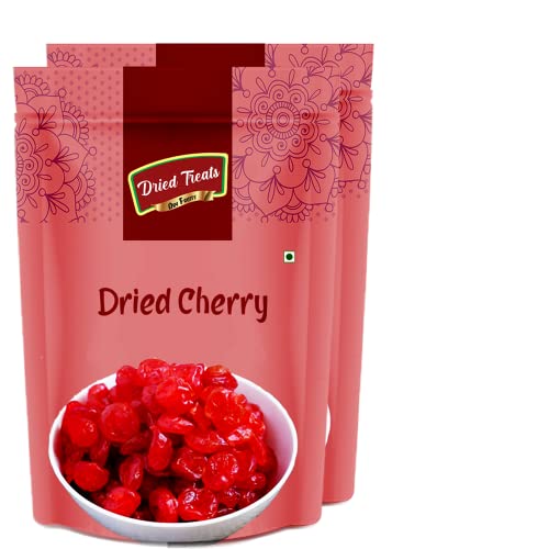 Image of Dried treats Dried Cherries 500 Grams (250 Grams X 2) - Juicy, Sweet and Chewy Snack Rich in Vitamins & Fiber | Loved by Kids, Travellers and Cooking Friendly Moms | Easy to Pack for Lunchboxes, Trips, or Decorating Cakes, Cupcakes, Ice-Cream and More | Ready to Eat Sweet Red Cherry