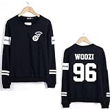 mainlead Kpop Seventeen Sweater Pullover Sweatshirt Athletic(Woozi, Black, Small)