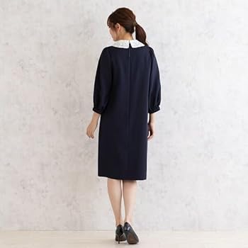 Amazon.co.jp: [ローズティアラ] コード刺繍襟ワンピース ダーク
