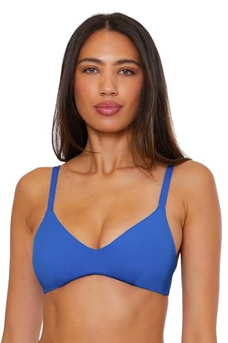 BECCA Women's Color Code Reversible Bikini Top, Adjustable, Tie Back, Swimwear Separates