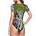 YANYU Owl Tree Branches Print Adult Romper Womens Short Sleeve Onesie Bodysuit Casual Comfort Fashion Outfit