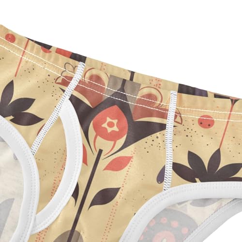 KLL Floral Beige Scandinavian Baby Boys Soft Briefs Underwear Cute Undies4