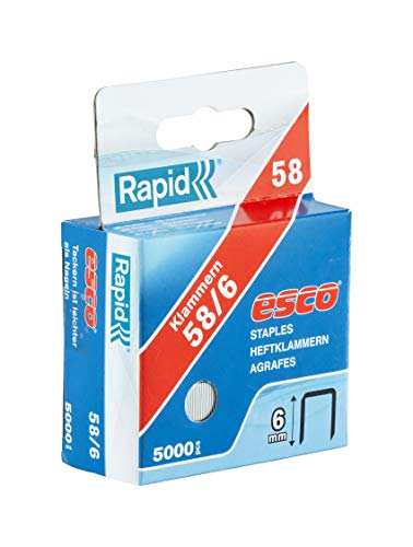 Rapid 61058060050 - Punti Standard Per Cucitrice In Fil Di Ferro, Mod. 58, 6 Mm, 5000 Pz