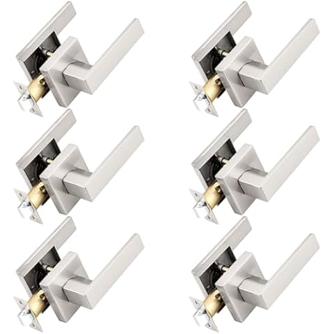 Probrico Square Passage Door Levers Set, 6 Pack Cover