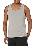 Amazon Essentials Men's Performance Cotton Tank Top Shirt, Light Grey Heather, X-Large