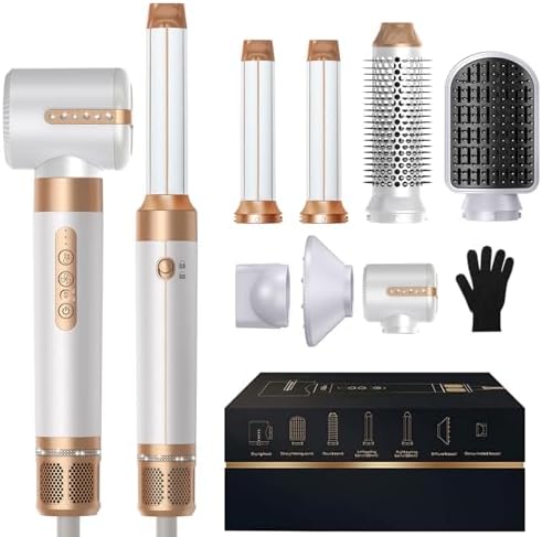 Hair Dryer Styler 7 In 1, High Speed Brushless Otor Blow Dryer Wrap