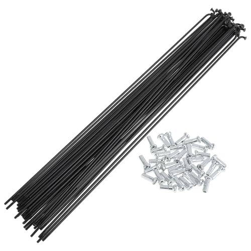 Specifiche dei raggi: Dimensione filettatura raggi: 14G; Materiale raggi: acciaio al carbonio; Colore raggi: nero; Diametro raggi: 2 mm / 0,08