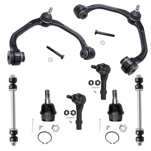 Image of Detroit Axle - Front End 8pc Suspension Kit for Ford Ranger Mazda B2300 B2500 B3000 B4000 2 Upper Control Arms w /Ball Joints + 2 Sway Bar Links 2 Outer Tie Rods Replacement 2 Lower Ball Joints