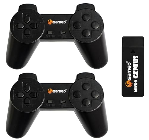 Image of Sameo Micro Genius 8 Bit HDMI Gaming Console for Kids with 800 Built in 1 Classic HD Games Toy Birthday Gift for Boys Girls - Black