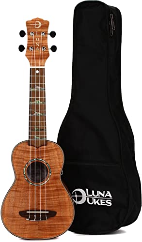 Luna High Tide Exotic Mahogany Soprano Ukulele - Satin Natural