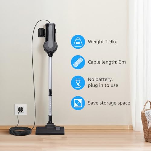 AIGOSTAR Staubsauger 4-in-1 Handstaubsauger Staubsauger Wired Vacuum Cleaner with HEPA Filtering Leichtgewicht