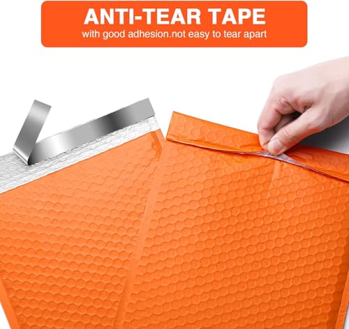 Image of Fuxury Bubble Mailer 6x10 inch 600 Pack Bubble Mailers Usable Size 6x9 inch Shipping Padded Envelopes Self Seal Mailing Envelopes Bubble Padded for Mailing,Packaging, Small Business,Boutique,Bulk #0, Orange