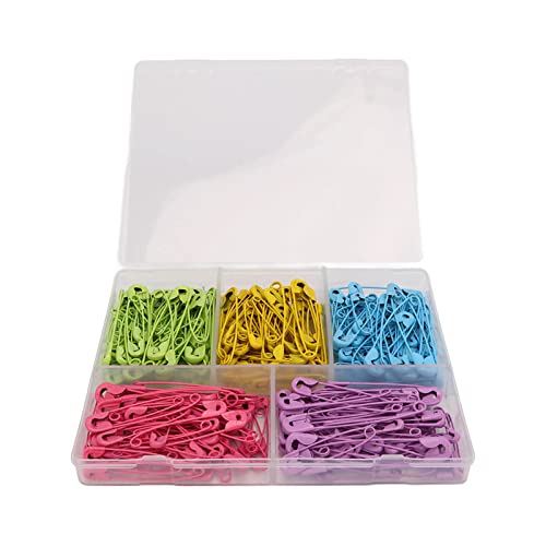 El Mejor Listado de Surtidos de tejidos para comprar online. 48 CHICIRIS Alfileres de Seguridad de Acero a Granel, 5 Colores Surtidos, para Ropa, Acolchar, Tejer, Manualidades DIY(A)