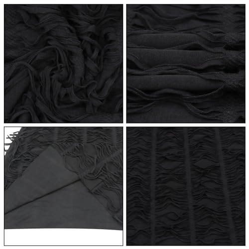 Image of Suillty Women's Sleeveless Hooded Tassel Mini Dress Sexy Hoodie Backless Bodycon Cocktail Party Club Dresses