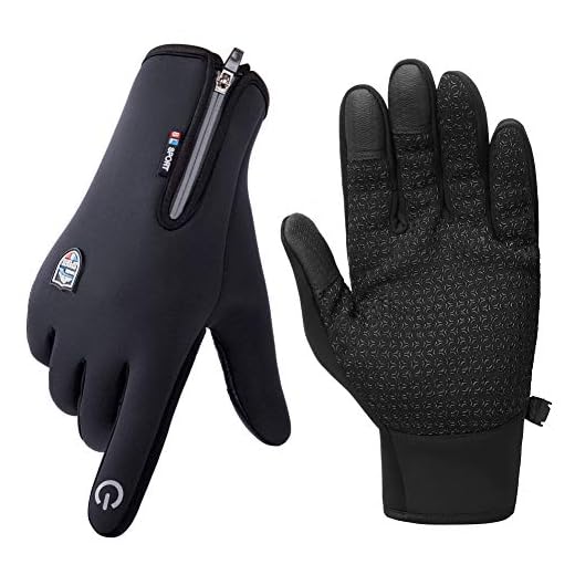 SKYSPER Guantes Ciclismo Invierno Guantes de Pantalla Táctil Deportivos Antideslizante Forro Vellón Térmico Anti-Viento Impermeable Deportes al Aire Libre Moto Bici Motocicleta para Mujer Hombre