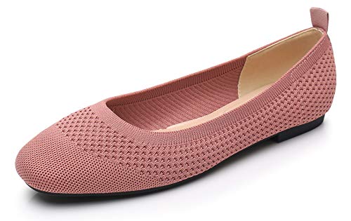 VenusCelia Women's Flexible Knit Flat Shoe