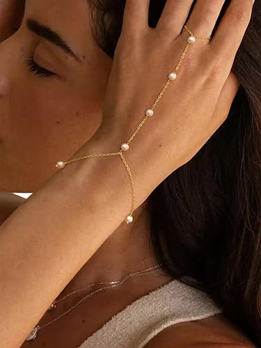 Bracelet for Women - Dainty Stack Bracelets Trendy Adjustable 14K Gold Plated Thin Paperclip Bead Box Satellite Figaro Cuban Link Chain Bracelet Set for Women Waterproof Jewelry Gift
