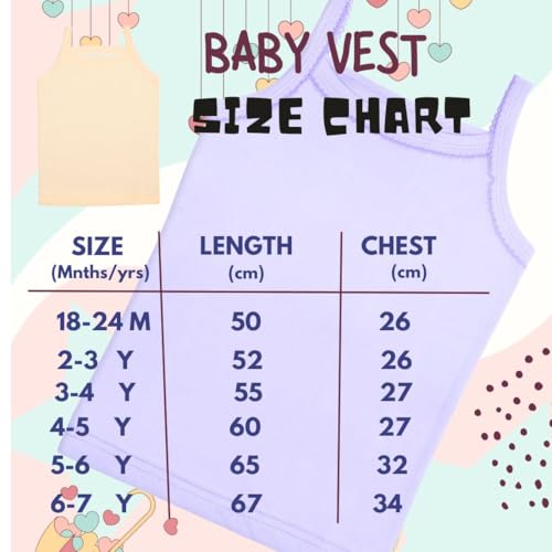 Image of REVOLTEK Printed Vest baniyan Cotton Inner wear for Baby wear Sleeveless Undershirts for Kids Sando ganji Tank-Tops Toddler Girls /Boys Colors Pack of 6