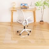 AHAZIAH クリアチェアマット 床保護マット130x160cm 厚さ1.5mm PVC クリアマット 透明マット カーペットプロテクターマット おしゃれ キズ防止 テーブルマットおしゃれ 滑り止め 汚れ防止 フローリング対応 台所マット 透明タイプ お手入れ簡単.