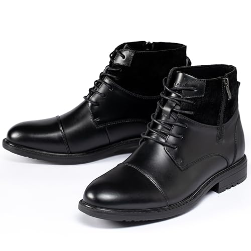 Image of Holy dove Men's Lightweight Dress Boots Zip Ankle Chukka Casual Boot