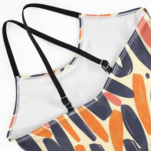 Graffiti02 Girls One-Piece Swimsuit Beach Bathing Suit4