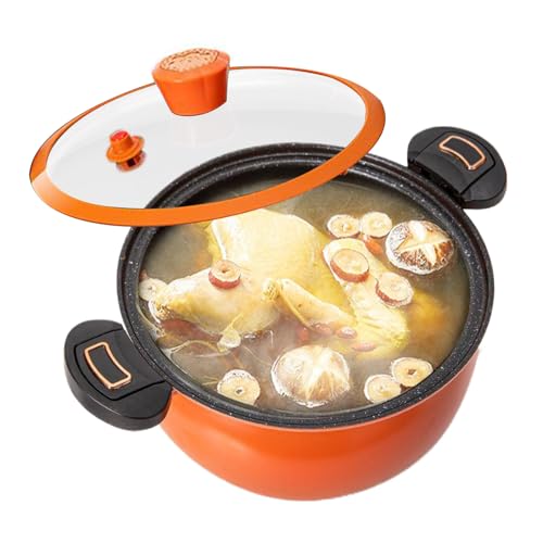 Olla Expres Pequeña,Cacerola Antiadherente | Calentamiento Rápido Antiadherente con Tapa Transparente para Hervir Cocinar Sopa Comida Hogar Placas de Inducción Cocina Diaria Olla Expres Pequeña,Cacerola Antiadherente | Calentamiento Rápido Antiadherente con Tapa Transparente para Hervir Cocinar Sopa Comida Hogar Placas de Inducción Cocina Diaria