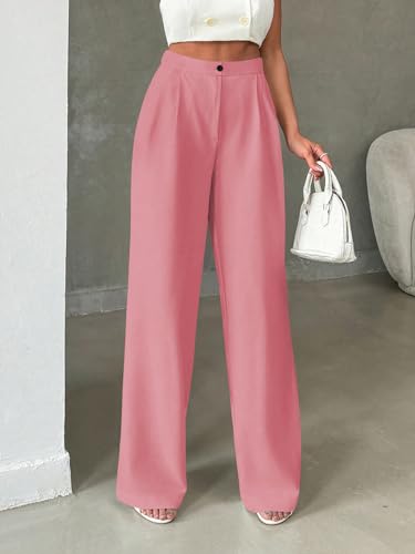 Image of Toochki Trousers for Woman Pants Women's Formal Office Korean | Black Track Pant | Straight | Cotton Spandex Stretchable Trouser | High-Waisted Bottom Wear