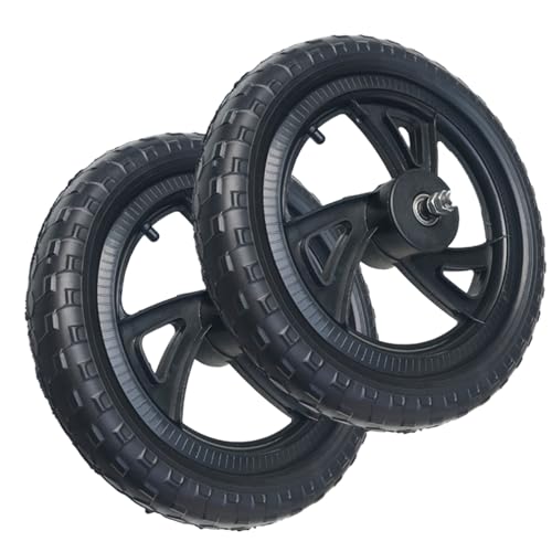 2Pcs Plastic Replacement Training Wheels for Kids Bike 12 Inch Balance & Toddler Ride-On Toys No-Flat Tyre - Black miniatura 1