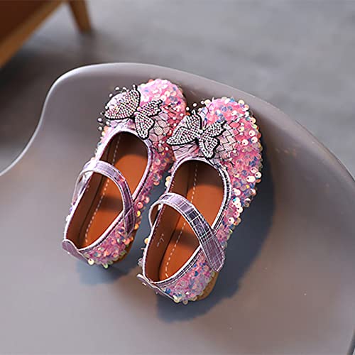 Baby Casual Shoes Summer Autumn Fashion Cute Girls Casual Shoes Colorful Sequins Shiny Rhinestone Bow (Red, 2-2.5 Years)4