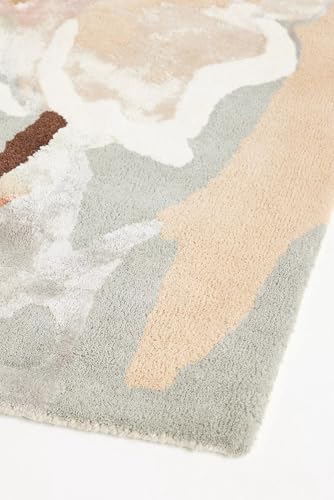 Tapete Floral Lana Mezcla 10' x 8' Beige miniatura 5