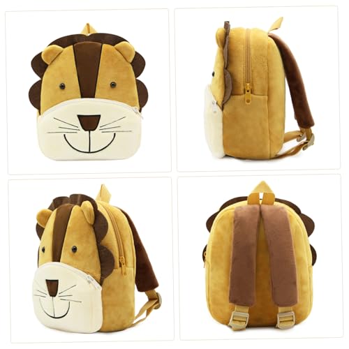 Animal Backpack 10 x 9 x 4" Cute Toddler Backpack Soft & Comfortable Plush Backpack Furry Cartoon Backpacks Small Kids School Bag Travel Bag for Baby Girl and Boy,Plush Backpack - Image 3