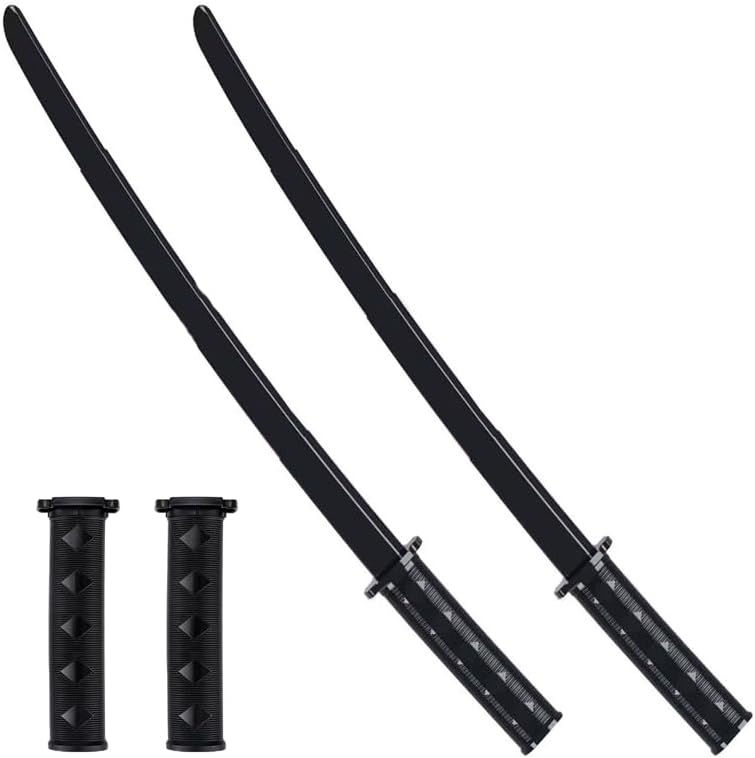 2PCS Plastic 3D Printed Gravity Retractable Samurai Sword Model Toys 29"