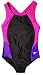 Speedo Big Girls Solid Infinity Splice One Piece Swimsuit (7, Black Pink)