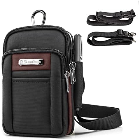 BAGZY Shoulder Bag for Men Small Side Bag Gifts for Men Outdoor Sports Hiking Waist Pack Crossbody Tactical Cellphone Pouch Belt Bum Bag Drop Leg Bag Hip Bag Messenger Sling Bag (Coffee) Cover