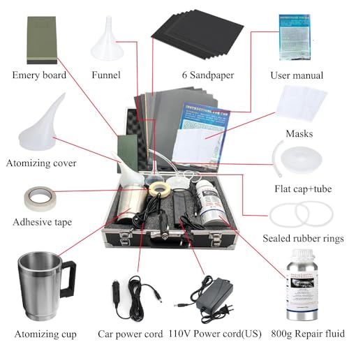 TONZACK Headlight Restoration Kit, Car Headlight Repair Kit, Car Headlight Lens Restoration Kit, Car Headlight Polish Repair Tool with 800g Repair Fluid for Repair Headlight Yellowing, Haze, Scratch