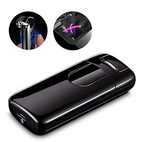 OIIKURY Electric Lighter Tesla Windproof USB Rechargeable Dual Arc Plasma Lighter with LED