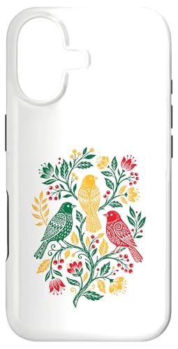 Rasta Reggae Roots Three Birds Jamaica Folk Art Floral �X�}�z�P�[�X iPhone 17 �p