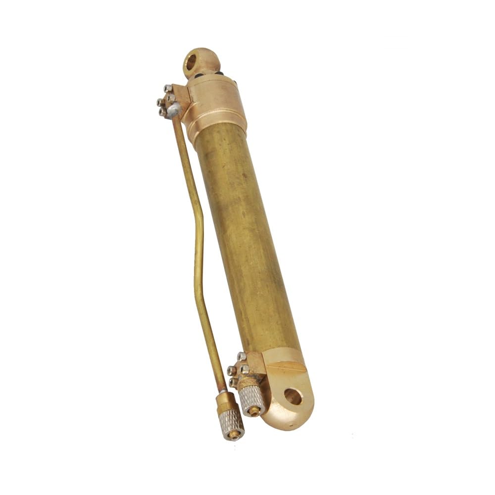 OD 18 mm hydraulischer Messing-Ölzylinder mit Flanschverbindung aus Kupfer, 50/70/85/95/110/120/130/140 Hub for 1/12 RC-Bagger(140mm Stroke)