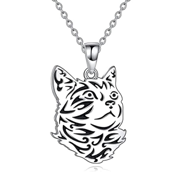Collar de gato para niñas, colgante de plata de ley 925, regalo de joyería para mujeres y niñas
