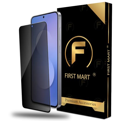 Image of FIRST MART Privacy Tempered Glass for Samsung Galaxy S25 FE | Anti-Spy Screen Protector, Edge-to-Edge 9H Scratch Protection, Case-Friendly, Bubble-Free | Pack of 1