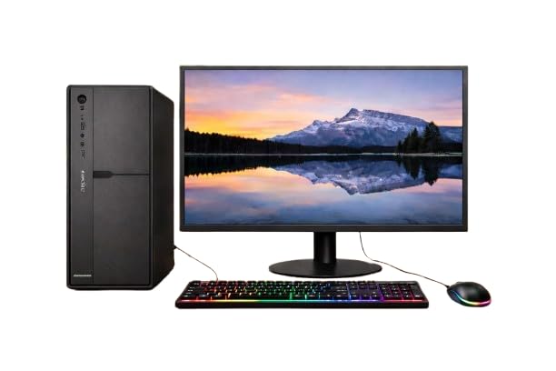 Image of lavya Core i3 Desktop Computer PC | Core i3-3th Gen | 8GB RAM | 128GB SSD /RGB Keyboard+Mouse / 20 inch Inch Monitor /WiFi | HDMI| Ethernet | USB 3.0 | Windows 11 Pro & Office 21 | 2 Year Warranty