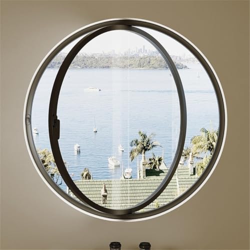 Ventana de ventilación circular giratoria 360 con manija para dormitorio de 50 cm de diámetro 3