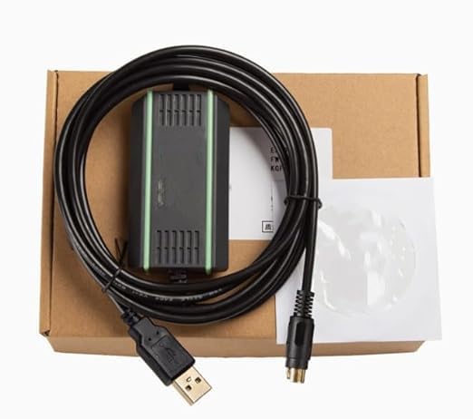 USB-WECON Programming Cable for LX-Series PLCs Communication Download Data Cable Programming Transmission Cable High-Speed Electromagnetic Isolation FT232RL Chip Black 3 metres