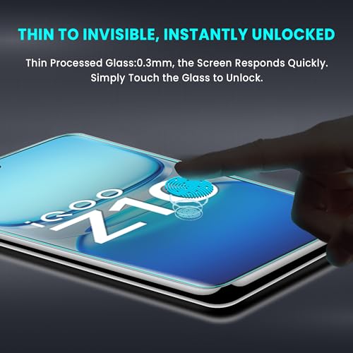 Image of ArmourPro UV Glue Tempered Glass for IQOO Z10 Curved Screen Protector, 9H Anti Scratch, Edge-to-Edge Coverage, HD Clarity, Easy UV Kit with Cable Protector